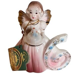 VTG Josef Originals Through the Years 6th Birthday Girls Angel Figurine with Tag